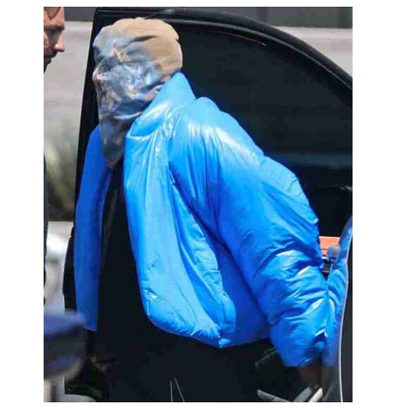 NWT YEEZY X GAP ROUND Cropped Jacket blue Puffer Kanye West (M) - Picture 4 of 11